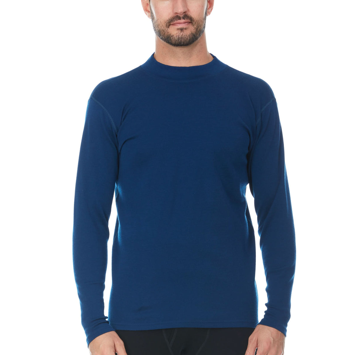 Midweight Wool Mock Neck - 100% Merino Wool